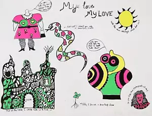 Niki de Saint Phalle, Meine Liebe, Siebdruck, Unterzeichnet Und Nummeriert IN - Bild 1 von 3