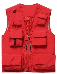 Men's Casual Lightweight Outdoor Fishing Work Safari Travel Photo Cargo Vest ... - Picture 1 of 6