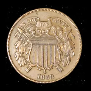 1868 Two Cent Piece- Free Shipping USA - Picture 1 of 3