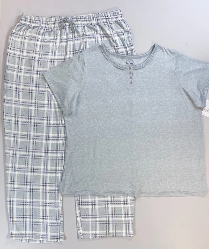 Women's Croft and Barrow Plus Size Short Sleeve and Pants Sleepwear Set NEW - Image 1 of 1
