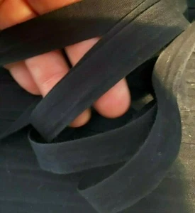 Mokuba cotton twill 1/2" tape black ribbon trim 1yd made in Japan - Picture 1 of 3