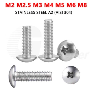 M2 M3 M4 M5 M6 M8 Phillips Truss Head Machine Screws Bolts Stainless Steel A2 - Picture 1 of 113