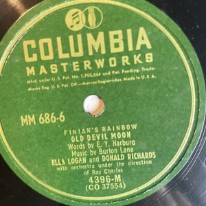 10" 78 RPM-Ella Logan/David Wayne-Something Sort of Grandish/Old Devil Moon - Picture 1 of 4