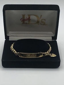 Special I.D’Souza Gold Tone ID Bracelet Engraved With The Name Rose - Picture 1 of 6
