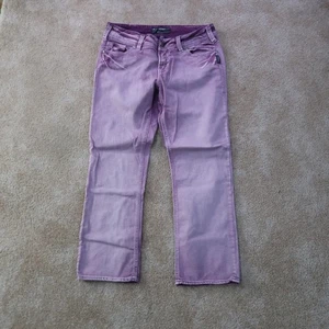 Silver Suki Mid Capri Jeans Womens 28x26 Pink Stretch Denim - Picture 1 of 12