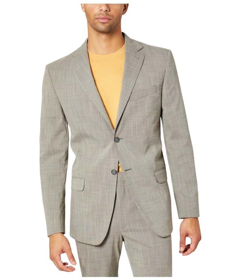 Dkny Mens Classic fit Suit Jacket Blazer 36 R Beige Stretch - Image 1 of 1