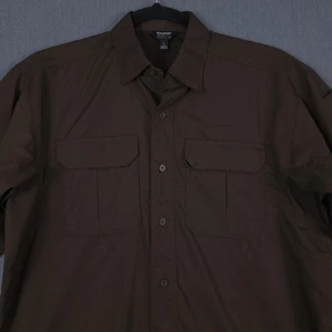 Blackhawk Lightweight Tactical Shirt Men Large Brown Ripstop Short Sleeve 88TS02 - Picture 1 of 11