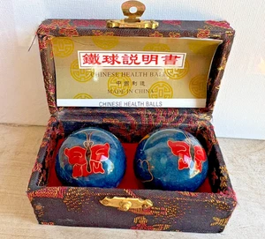 Chinese Baoding Balls Massage Gymnastikbälle Black Box Red Buttterfly - Bild 1 von 3