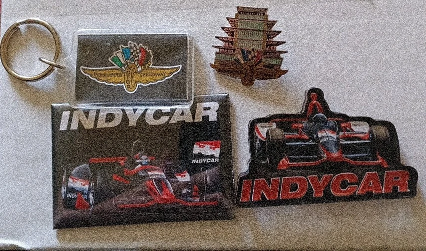 Indycar Indy 500 Mixed Lot Of Four Magnets, Keychain, And Pin - Image 1 of 4