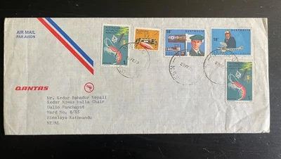 Cubierta de correo aéreo Australia Qantas a Nepal 1979 | Franqueo mixto incl. Antártica Foto 1 de 2