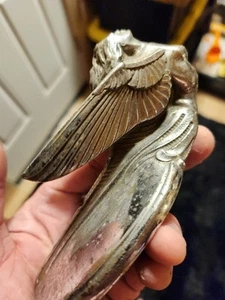 1930s PLYMOUTH ORIGINAL WINGED GODDESS LADY WOMAN HOOD ORNAMENT Motometer Hole - Picture 1 of 7