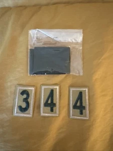 Boy Scouts Of America  Unit Patch Numbers 4,4,3,  & 1 Pair Of Shoulder Straps - Picture 1 of 6