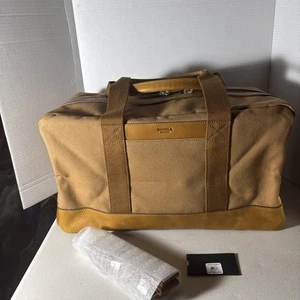 Borsone SHINOLA Mack in tela e pelle RETAIL $495 con logo Plus+ iVision - Foto 1 di 20