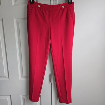 Pantalones rojos al tobillo WHITE HOUSE BLACK MARKET - para mujer talla 2R Foto 1 de 4