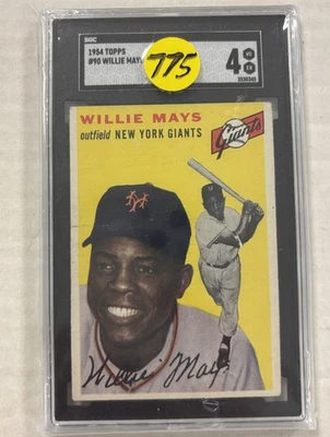 1954 Topps #90 Willie Mays PSA 4 - ¡Bonita tarjeta centrada! Foto 1 de 2