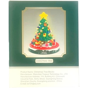 Christmas Tree Building Block Kits with LED Lights & Cover for Kids 6+ - NEW - Picture 1 of 5
