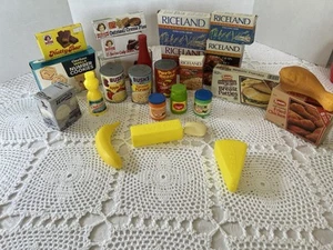 Vintage Grocery Shopping Food Play Kitchen lot 25 Pieces 80s - Picture 1 of 6
