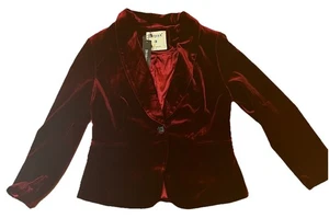 Allegra K Blazer Size L NWT Lake Blue Velvet Shawl Collar Work Jacket Pockets - Picture 1 of 8