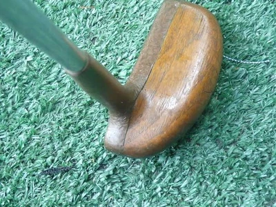Vintage Wood Back Half Mallet Putter RH 36" - Image 1 of 4