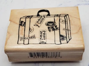 Inkadinkado Dawn Houser Travel Luggage Suitcase With Stickers Rubber Stamp - Picture 1 of 8