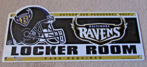 Baltimore Ravens WinCraft Sport 19"x8" Plastic Sign Original Ravens Logo 1996-98