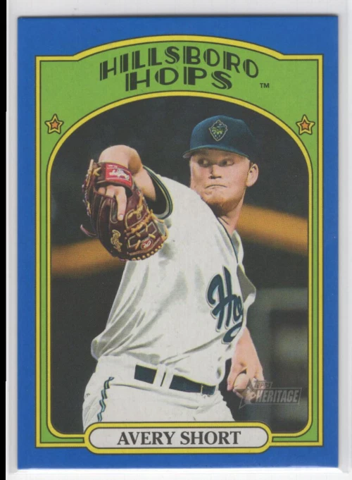 2021 Topps Heritage Minors Blue #46 Avery Short /99 - NM-MT - Image 1 of 1