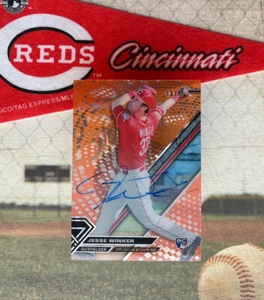 2017 Topps High Tek JESSE WINKER AUTO #/25 ORANGE MAGMA DIFFRACTOR Autograph NYM - Picture 1 of 7