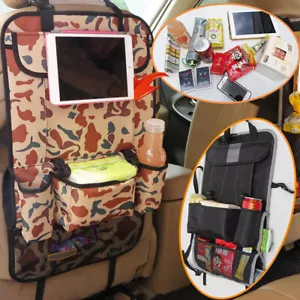 Car Auto Seat Back Organizer Folding Sack Tray Holder Multi-Pocket Storage Tray - Bild 1 von 8