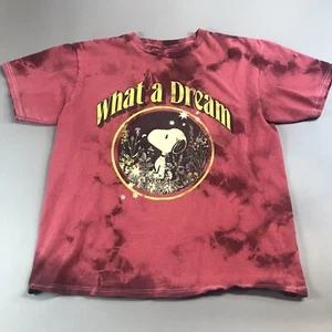 Peanuts Snoopy T Shirt Womens size XS What a Dream Tee distressed bleach wash - Picture 1 of 5