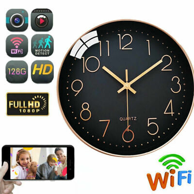WIFI 1080P HD Wireless Wall Hanging Clock Video Recorder Motion Detection Camera • 89.20€
