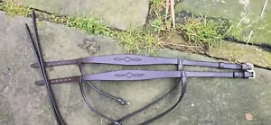 Jerome Stitched Shetland Pony Noseband. Dark Havana Brown. 100% English Heritage - Picture 1 of 5