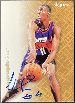 ( Blue /100 ) Wesley Person 1996-97 Skybox Premium Autographics Auto Rare - Image 1 of 2