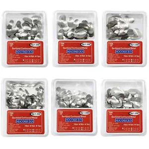 100 Pcs Dental Sectional Contoured Metal Matrices Refill Matrix Band Ledge 35um - Picture 1 of 13