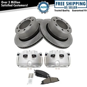 Rear Brake Calipers Ceramic Pads & Rotors Fits 2009-2018 Dodge Ram 2500 3500 - Picture 1 of 12