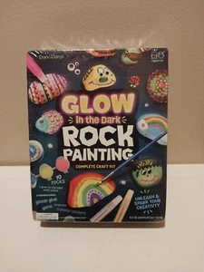 Glow In The Dark Kids Rock Painting 10 Rocks Complete Craft Kit Sealed Brand New - Picture 1 of 2