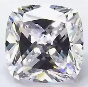 Lab Created White Sapphire Corundum Cushion Faceted Loose Stones (3x3 - 15x15mm) - Picture 1 of 1