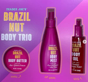 Trader Joe's Brazil Nut Body Butter Trio Set Mist Body Oil Holiday Edition HOT - Picture 1 of 3