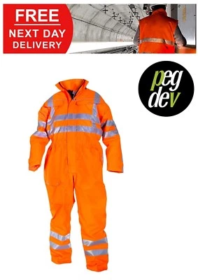 HYDROWEAR PPE ORANGE/YELLOW HIVIS WATERPROOF QUILTED COVERALL HGHYD072240BS - Image 1 of 3