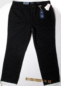 Charter Club Lexington Black Plaid Tummy Control Straight Leg Jeans Plus 22W New - Picture 1 of 24