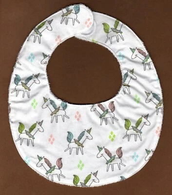 Babero Unicornio Bebé, Recién Nacido Bebé Niño Niña Blanco Rosa Azul Verde 0-3 Meses Pequeño Foto 1 de 2