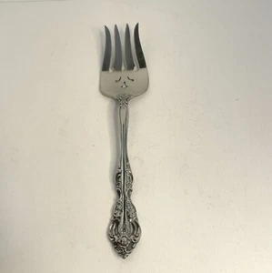 Oneida Michelangelo Meat Serving Fork Stainless Steel Flatware Cube Mark - Picture 1 of 7