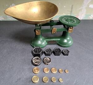 Vintage Thomas Plant Of Birmingham Weighing Scales With Lots of Assorted Weights