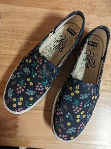 Keds x Rifle Paper Shoes Women’s 11W Double Decker Petite Fleurs Indigo WF65564 - Picture 1 of 7