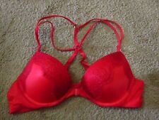 Victoria's Secret Red VERY SEXY Front Close Push Up Bra Size 36A