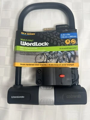 Bicicleta U-Lock 14mm Suporte de Montagem Manilha de Aço Correspondência Chave WordLock NOVA Caixa F - Imagem 1 de 2