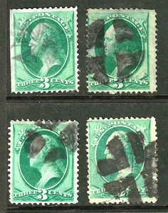 Fancy Cancels Collection CROSSES 3 Cent Washington Banknote 1871-1883 US 95F21 - Picture 1 of 3