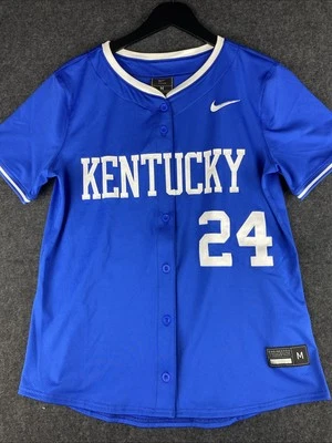 Camiseta deportiva de softbol Nike para mujer Kentucky Wildcats FullButton talla M NUEVA DX7895-493 Foto 1 de 4