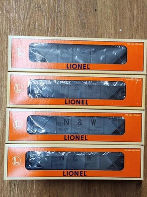Lionel O Scale N & W Weathered Coal Hopper 6446-1/4 Set Of 4 NIB - Image 1 of 4