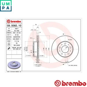 2x BRAKE DISC 09.5082.10 FOR VOLVO 740/Kombi 760 780 B230F/23A/230FB 2.3L 4cyl - Picture 1 of 9
