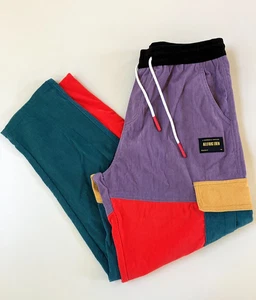 Pantalones de pana Aelfric Eden para hombre XXL bloques de colores carga cordón ropa de calle - Imagen 1 de 8